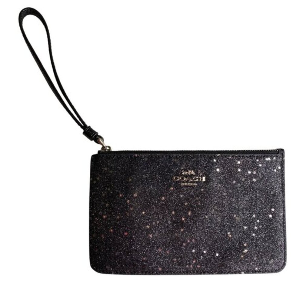 Coach Black Glitter Wristlet